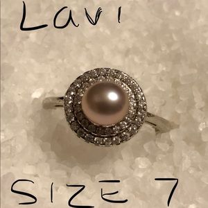 Vantel Pearls New Size 7 Lavender Pearl Ring